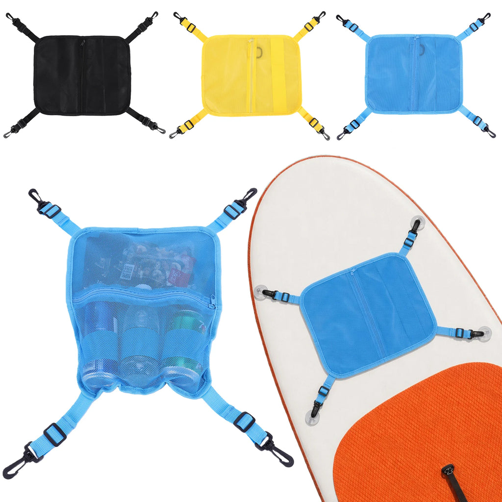 Portable Mesh Deck Storage Bags Fixing Buckle SUP Kayak Bag