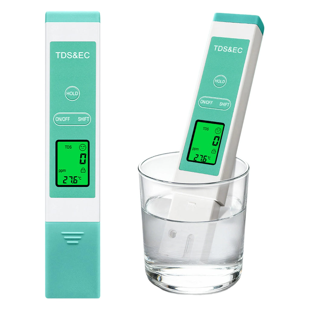 Smart Backlight Water Tester LCD Digital TDS Testing Pen Temperature