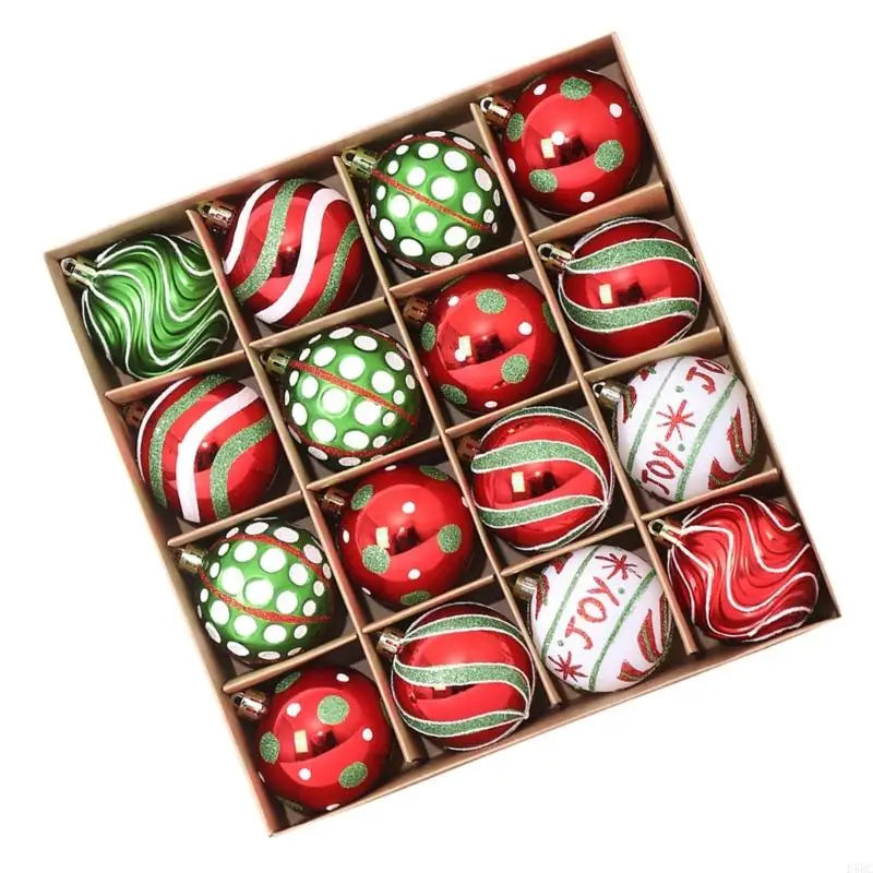 Glittering Christmas Ball Baubles Ornament Shatterproof Tree Hangings