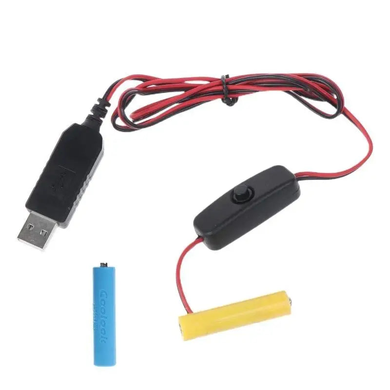 652F Universal 3V AAA USB Power Converter Battery Replace 2pcs AAA Battery Zpaxo 2m CN