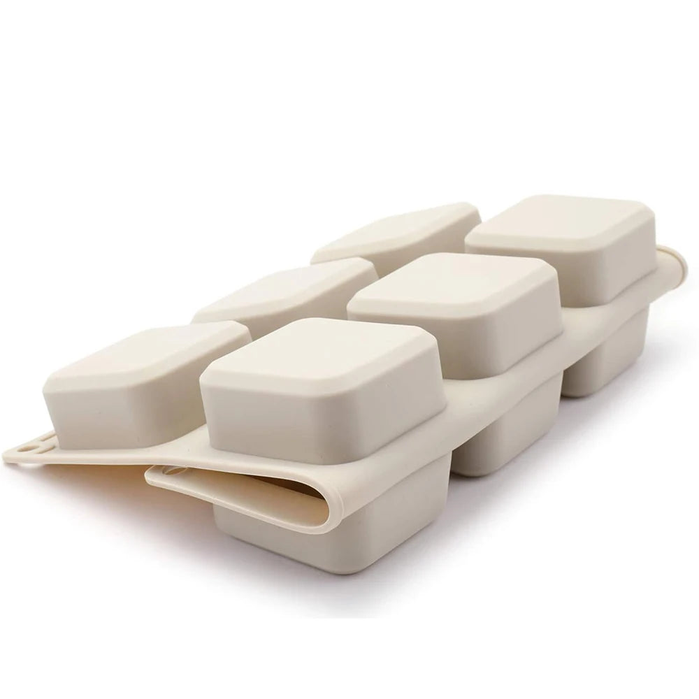 9-Cavity Silicone Soap Mold Square Soap Clay Plaster Making Chocolate Candy Jelly Pudding Muffin Cake Mold Zpaxo