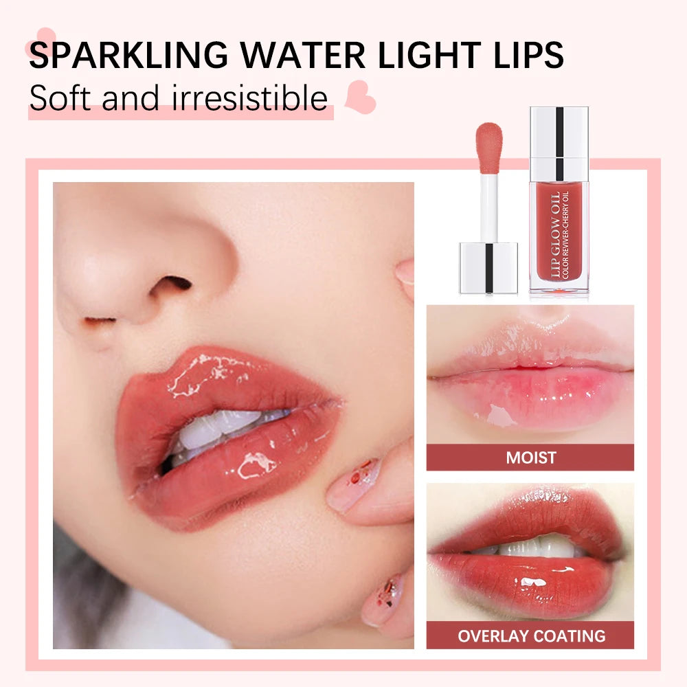 Crystal Jelly Moisturizing Lip Oil Plumping Lip Gloss Makeup Sexy Plump Lip Glow Oil Tinted Lip Plumper 6ml 1 Piece Zpaxo