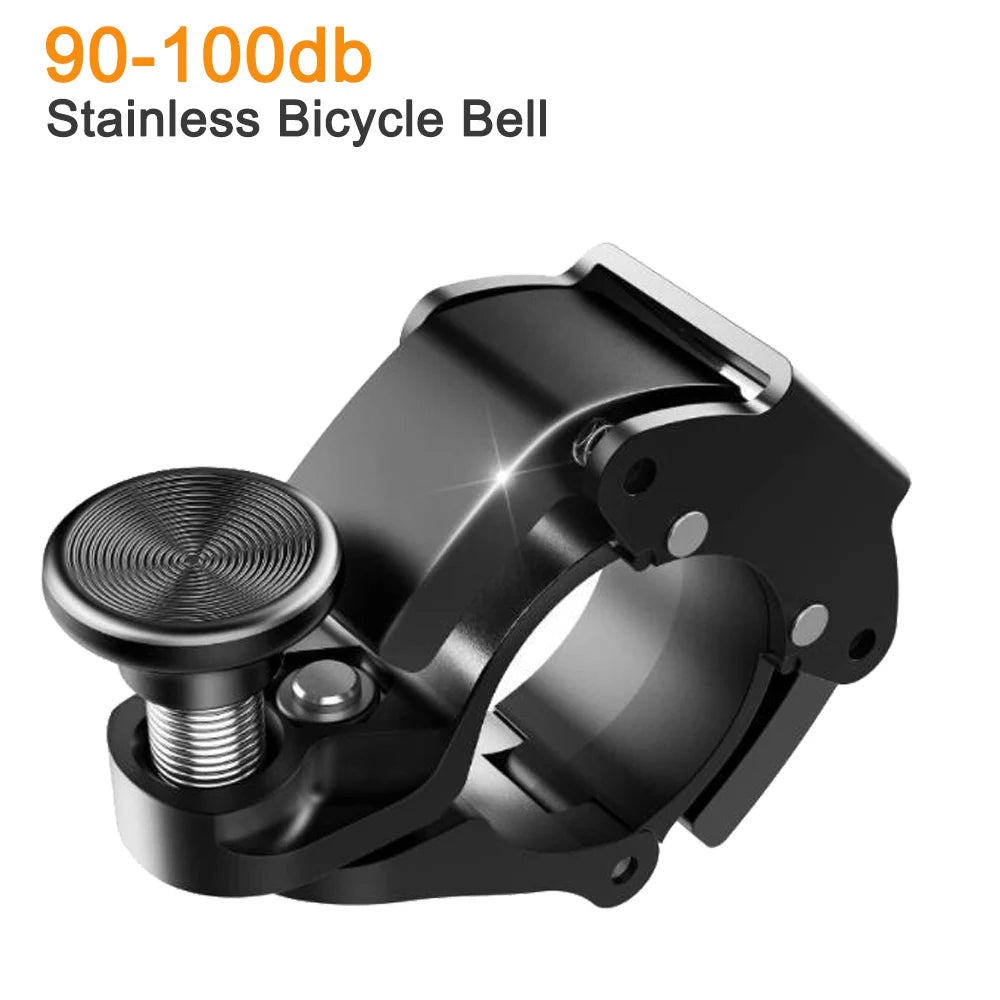 Stainless Bicycle Bell Ring MTB Cycling Horn Bike Bell Handlebar Crisp Sound Horn for Bicycle Safety Electric Bike Accessories Zpaxo