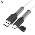 Silicone USB Cable Protector & Wire Winder – Micro & Type-C Cable Protector Zpaxo Black CN