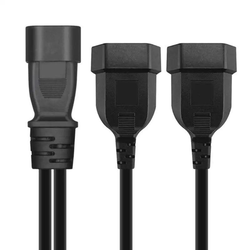 652F 3Pin C14 Double EU4 Connectors Adapter Cord Male Plug Female Zpaxo
