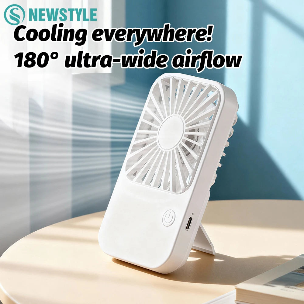 Mini Portable Handheld Fan 3 Gear Wind Rechargeable Battery Operated Personal Pocket Fan For Travel Outdoor Zpaxo