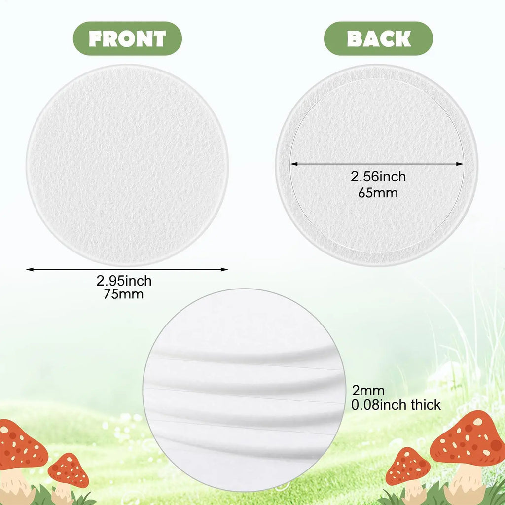 24x Mushroom Adhesive Filter Discs Moisture Preservation Grow Box