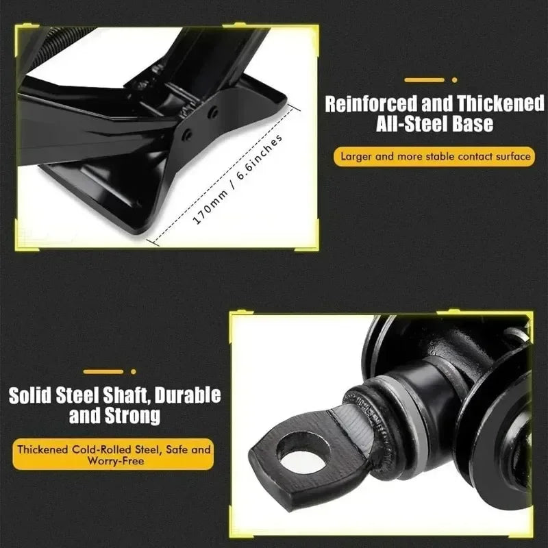 Portable Hand Crank Scissor Jack 0.8T–2T | Car SUV Tire Change