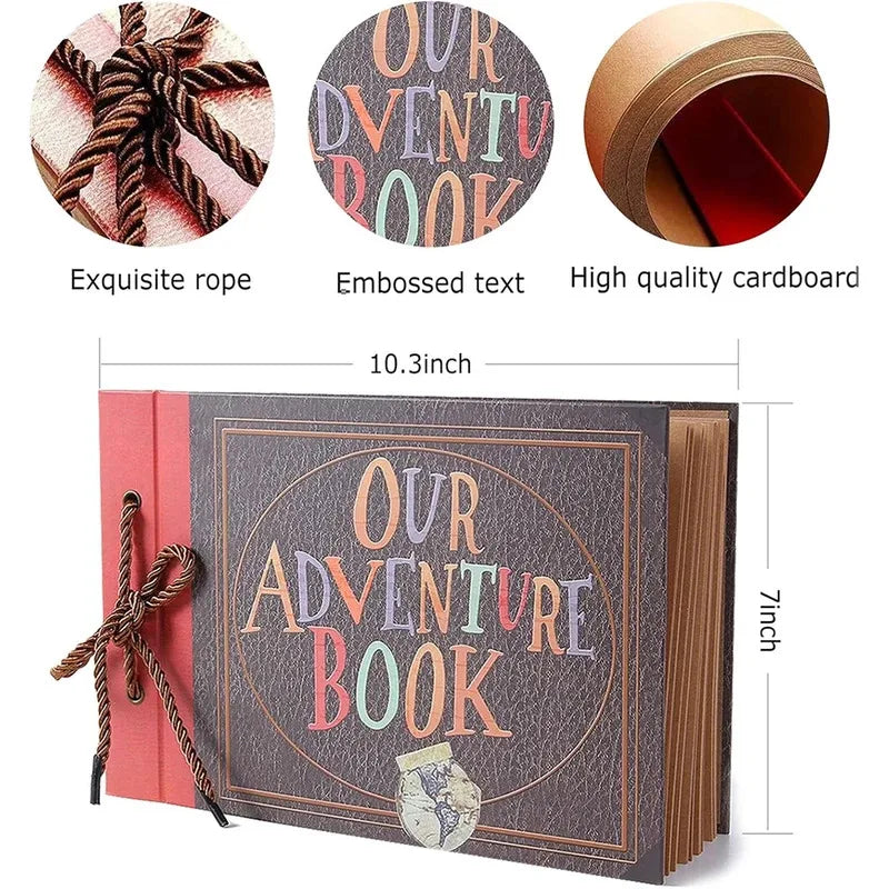 Handmade Scrapbook Adventure Book DIY Album Photo Retro Kraft