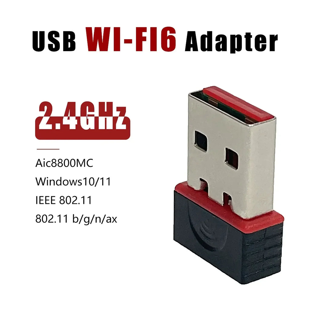 FENVI WIFI 6 Adapter AX286 Network Card Mini USB Dongle 2.4GHz 802.11AX Signal Reception For PC Laptop Windows 10/11 Driver Free Zpaxo