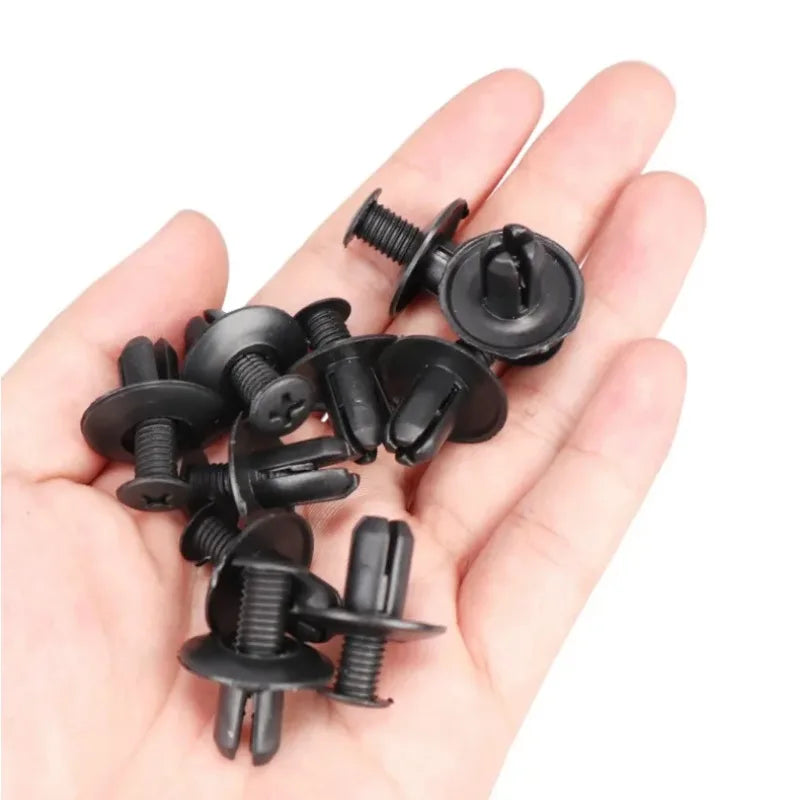 8mm Nylon Push Rivet Car Door Trim Panel Retainer Clips