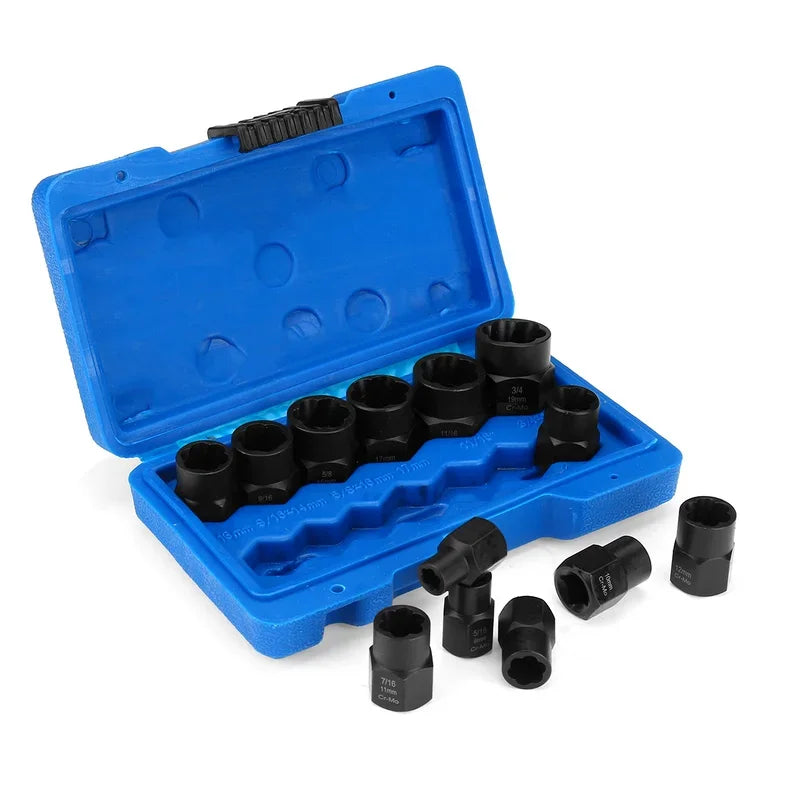 10 Impact Damaged Bolt Nut Remover Extractor Socket Tool Removal