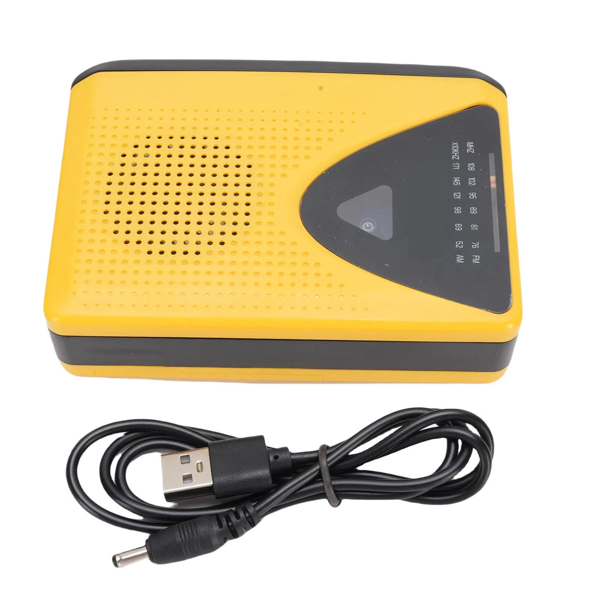 Vintage Tape Recorder Battery Powered Cassette Player Long Antenna Zpaxo YELLOW