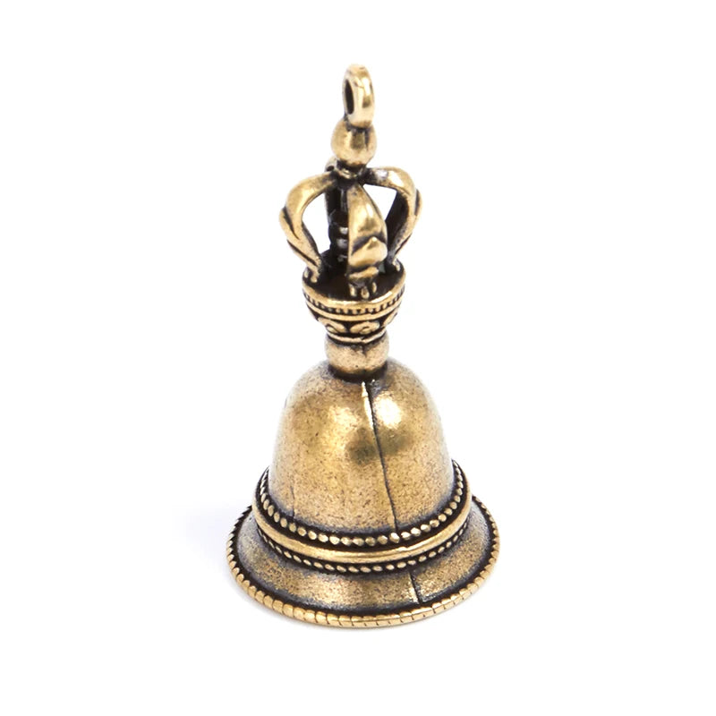 Brass Handicraft die-casting Wind Bell Tibetan Bronze Bell Metal Antique Bell Feng Shui Metal Wind Chime Fortune Jingle Bell Zpaxo 1PC