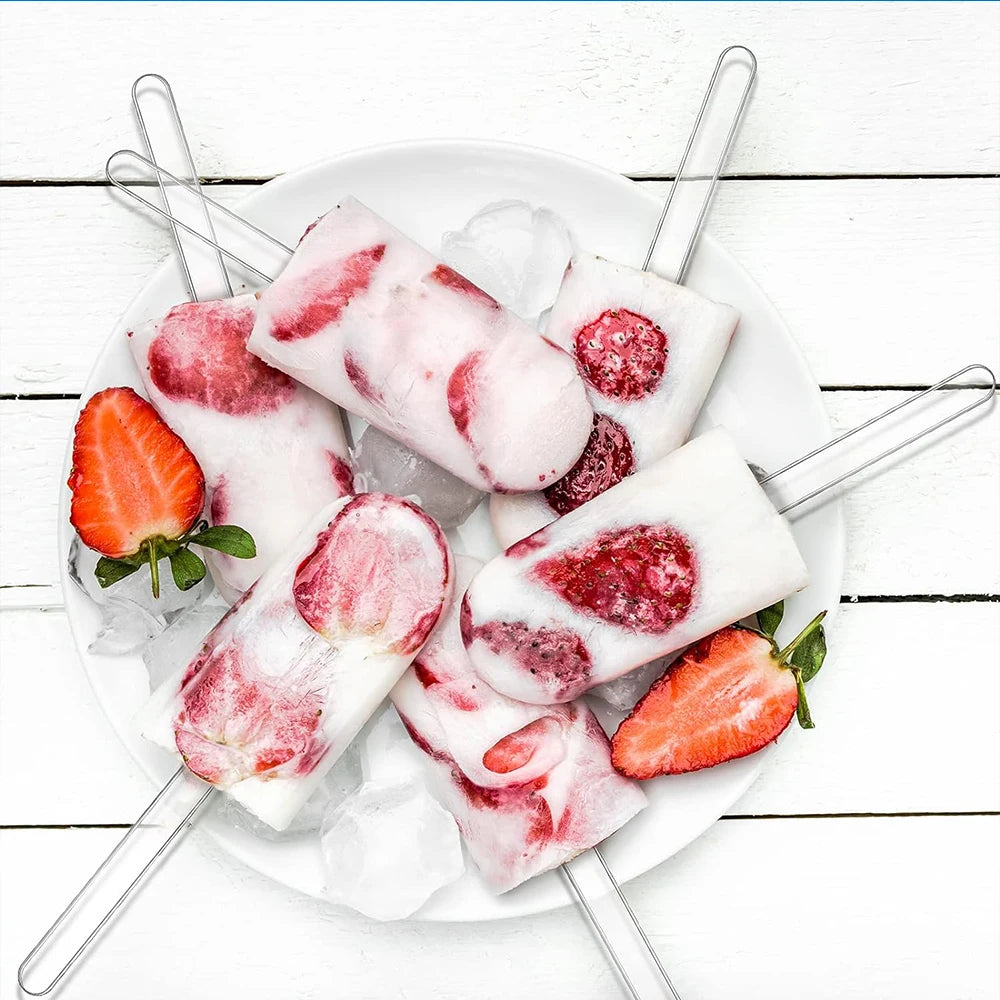 20Pcs Acrylic Popsicle Sticks Reusable Ice Cream Sticks Ice Pop Cake Candy Gifts Party Craft Supplies Zpaxo