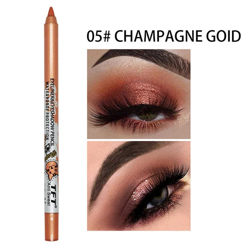 Pearlescent Matte Eyeliner Pencil Colorful Quick-dry Waterproof Eye Zpaxo 05
