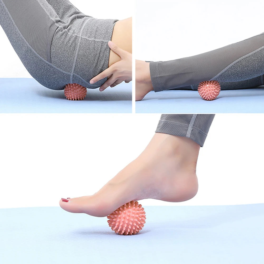 Foot Massage Ball With Spikes Pilates Yoga Sports Fitness Muscle Relaxation Massage Ball Plantar Fasciitis Therapy Ball for Hand Zpaxo
