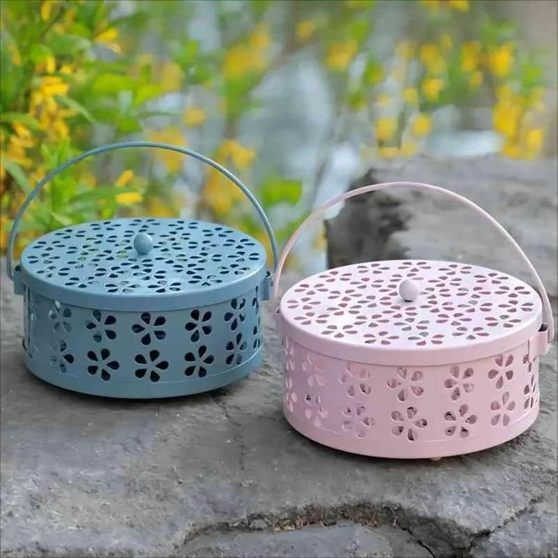 Creative Mosquito Coil Box and Holder, Indoor and Outdoor Fireproof Aroma Burner, Large Mosquito Coil Burner, Mosquito Coil Tray Zpaxo
