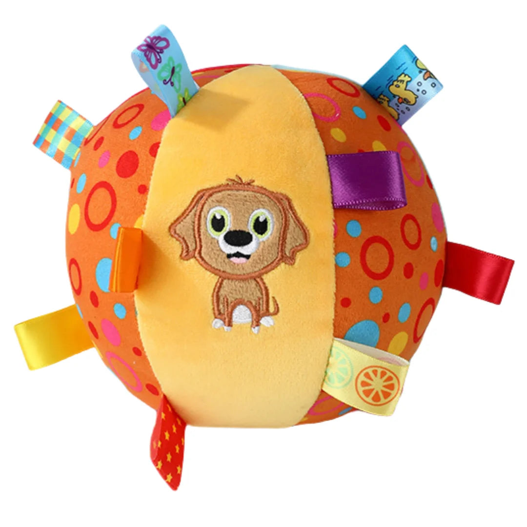 Plush Dog Vocal Toy Ball Funny Interactive Pet Toys Bells Cleaning