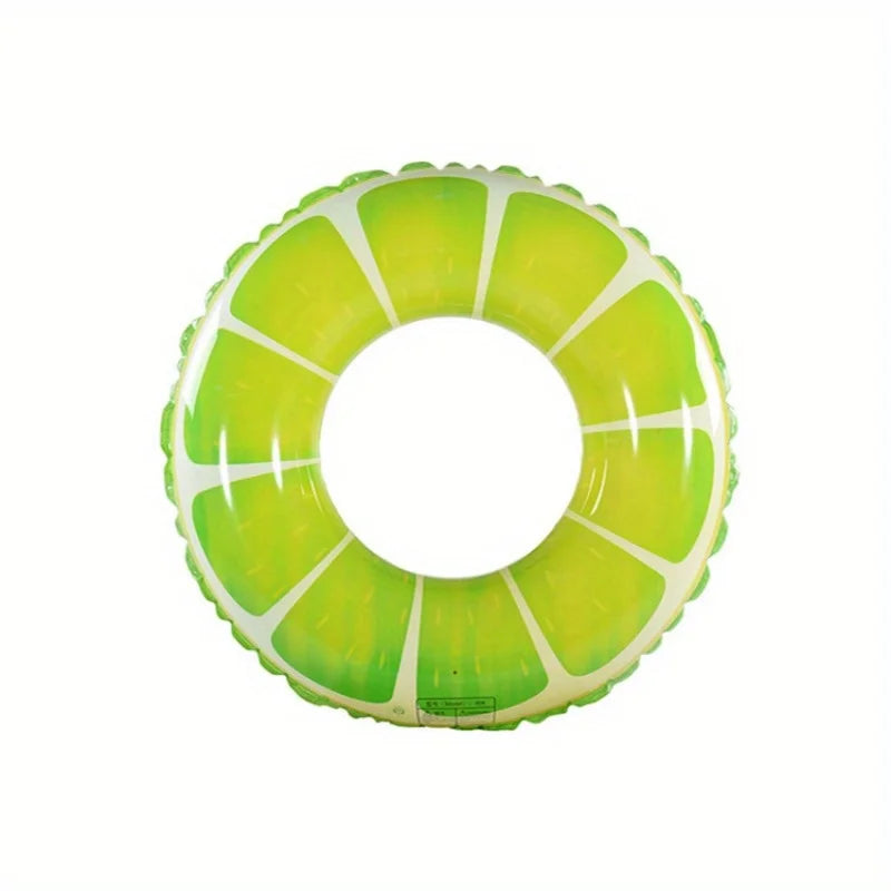 Fun Fruit-shaped Swimming Ring Adults Vibrant Summer Pool Beach Float Zpaxo Lemon