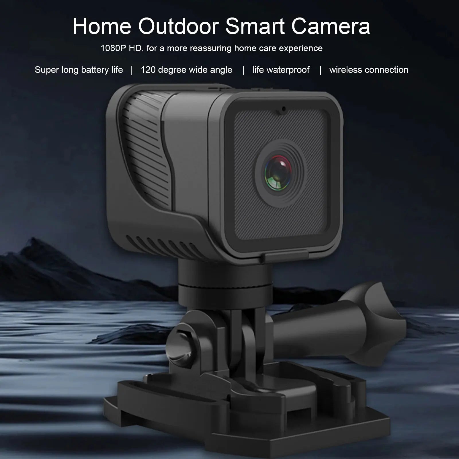 Bike Camera Support 256GB Card 1080P Handlebar 120 Degree Wide Angle