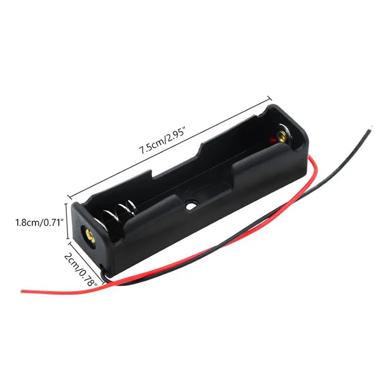 18650 Battery Holder 1–4 Slot Storage Case with Wire Leads | DIY