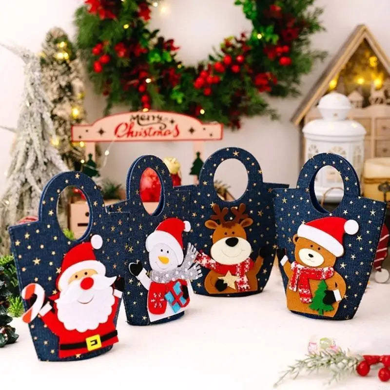 Holiday Denims Storage Bag Large Capacity Christmas Decorations