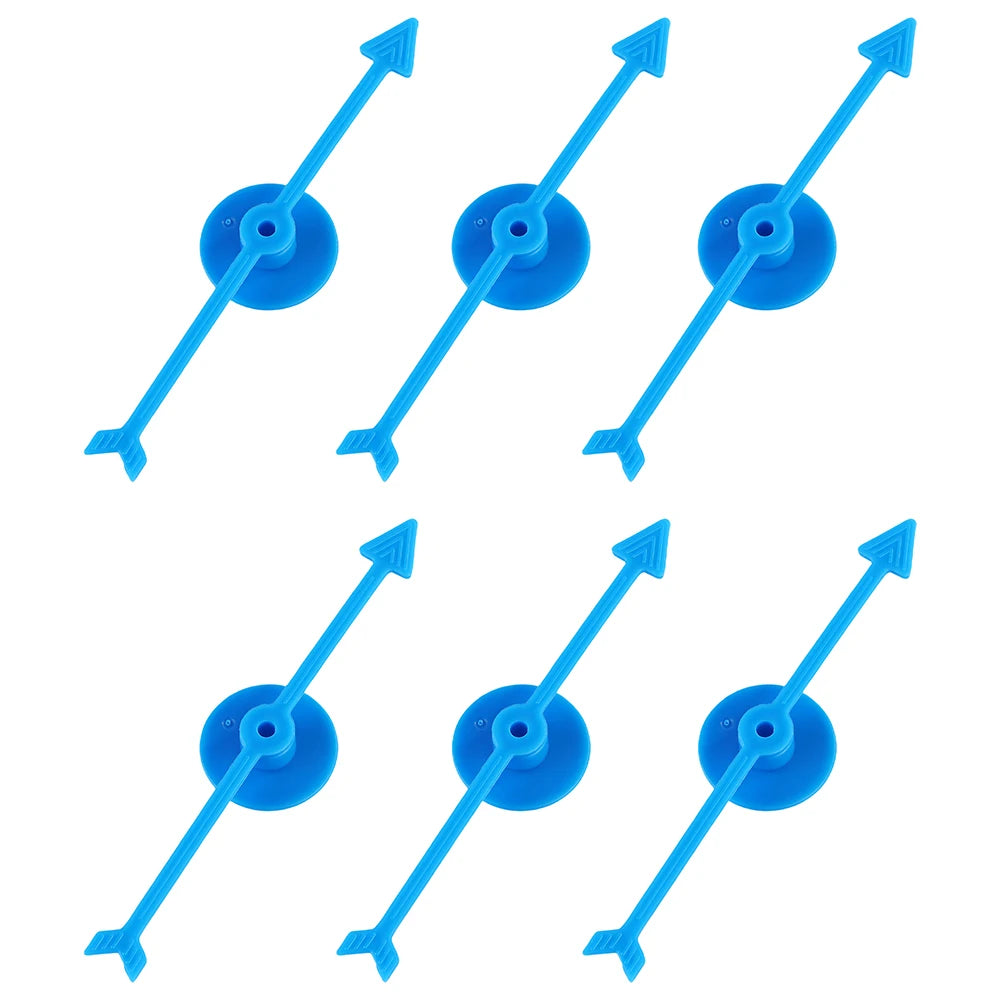 6pcs Plastic Arrow Pointer for Party DIY Board Game School Classroom Home Using Board Spinner Zpaxo Blue