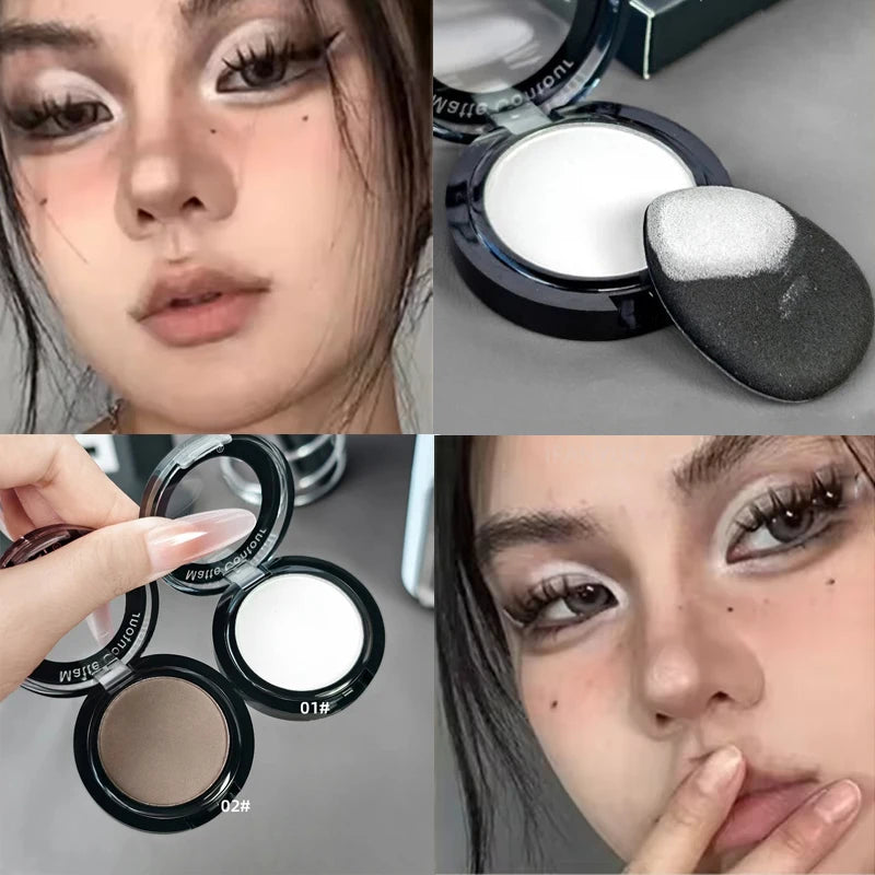 Matte Eyeshadow Palette Black White Eye Contouring Natural Lasting