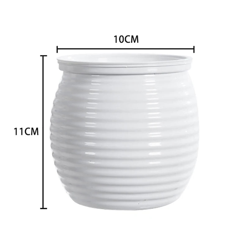 Automatic Water-absorbing Self-watering Plant Pots Vase Plastic Home Zpaxo White