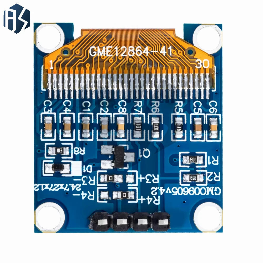 Product OLED IIC White YELLOW BLUE 12864 Display 4x4 Key I2C SSD1315 Zpaxo