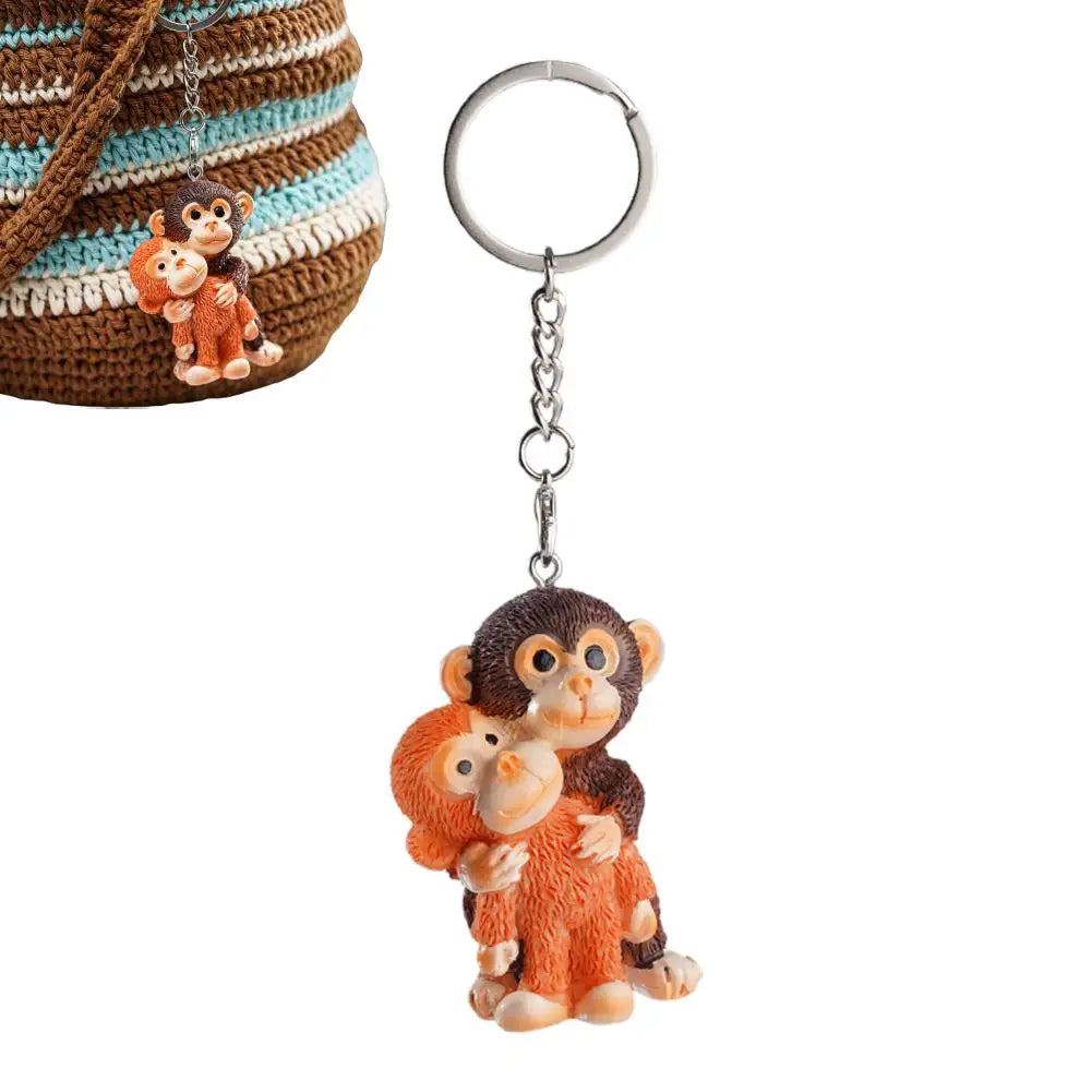 1/4PCS Adorable Monkey Rings Holder Upgrades for Backpacks & Vehicles Easy to Clean Plastic Surfaces Fun Gift Concept Zpaxo C