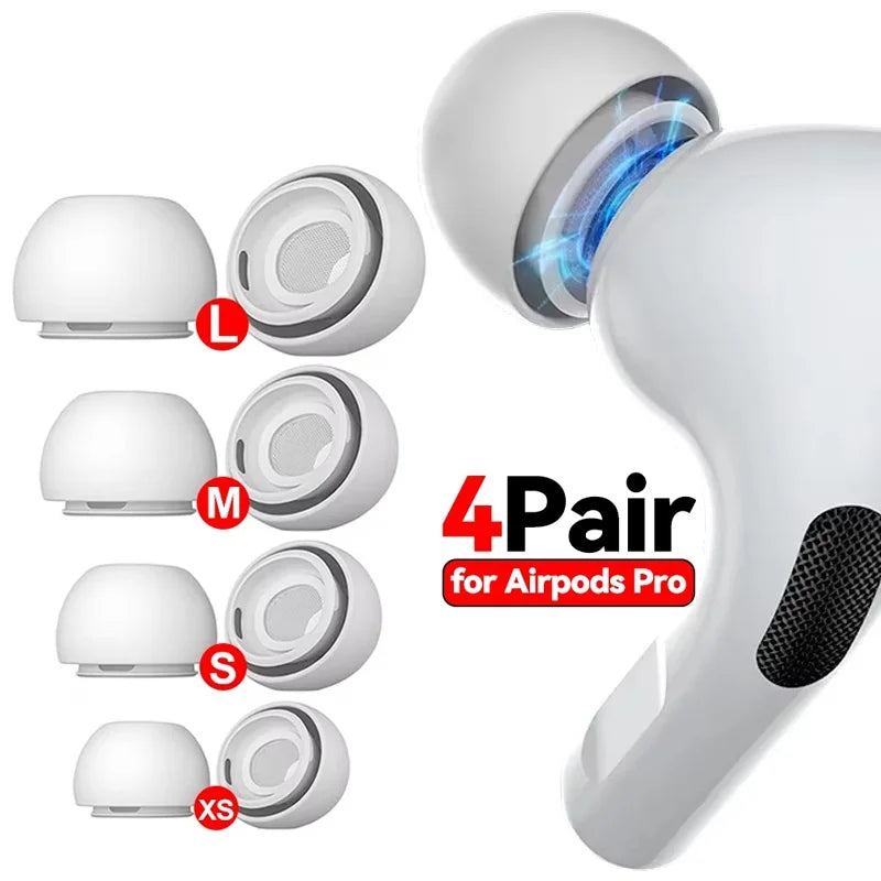 4 Pairs Ear Tips Protective Earbuds Cover Noise Reduction Hole Ear-pads For AirPods Pro/Pro 2 For Apple Airpods Pro 1st 2nd Gen Zpaxo