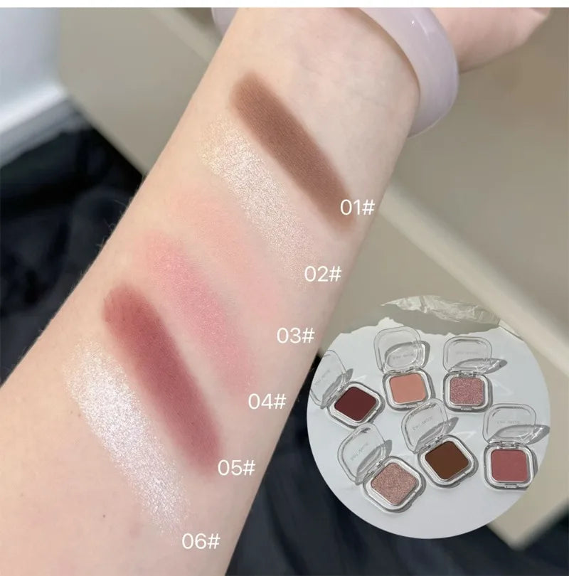 Red Brown Monochrome Eyeshadow Eyeliner Powder Palette Silky Matte Coral Red Lying Silkworm Eyeliner Waterproof Aegyo-sal Makeup Zpaxo