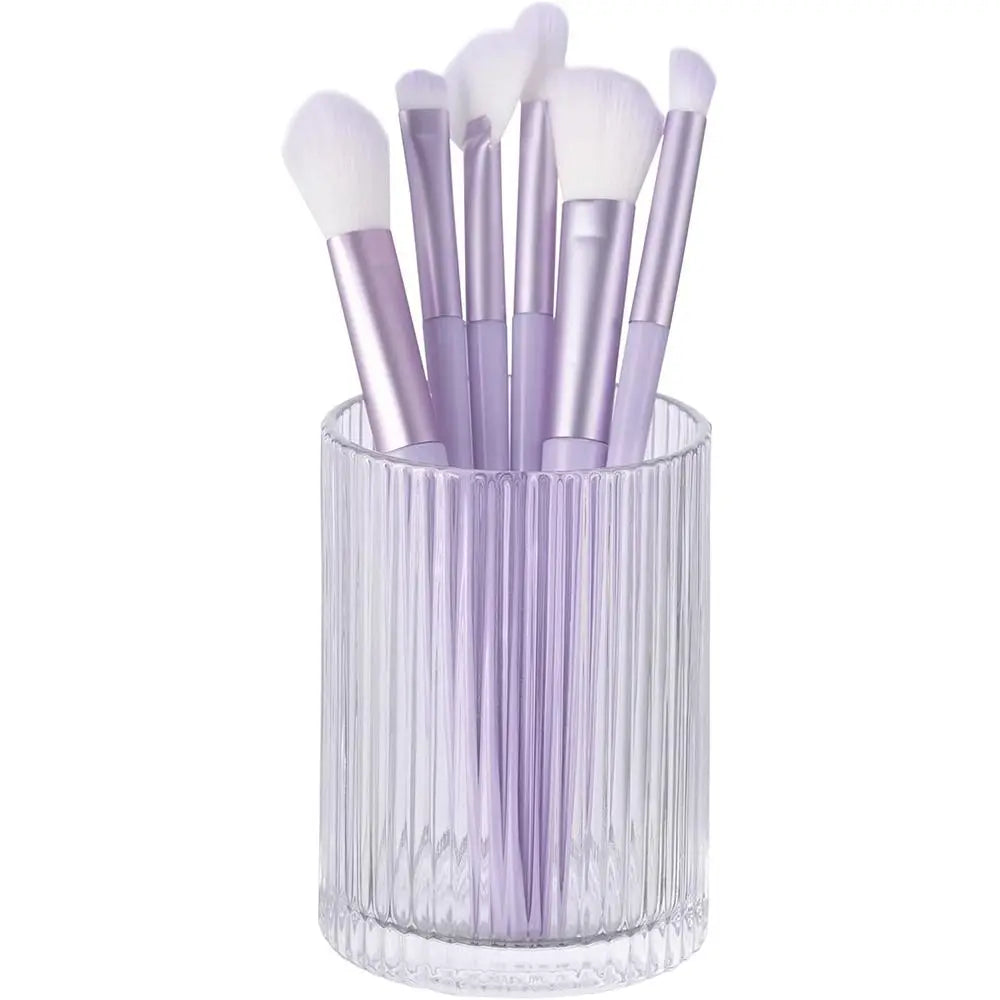 Vintage Striped Make Up Cup Acrylic Pure Makeup Brush Holder Zpaxo