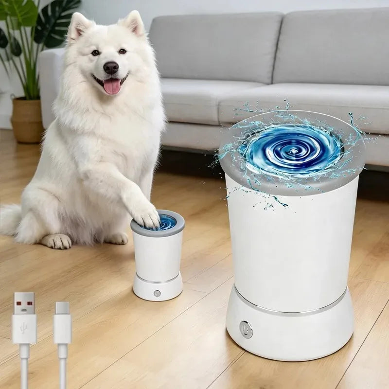 Electric Dog Paw Washer – USB Rechargeable Auto Cleaner