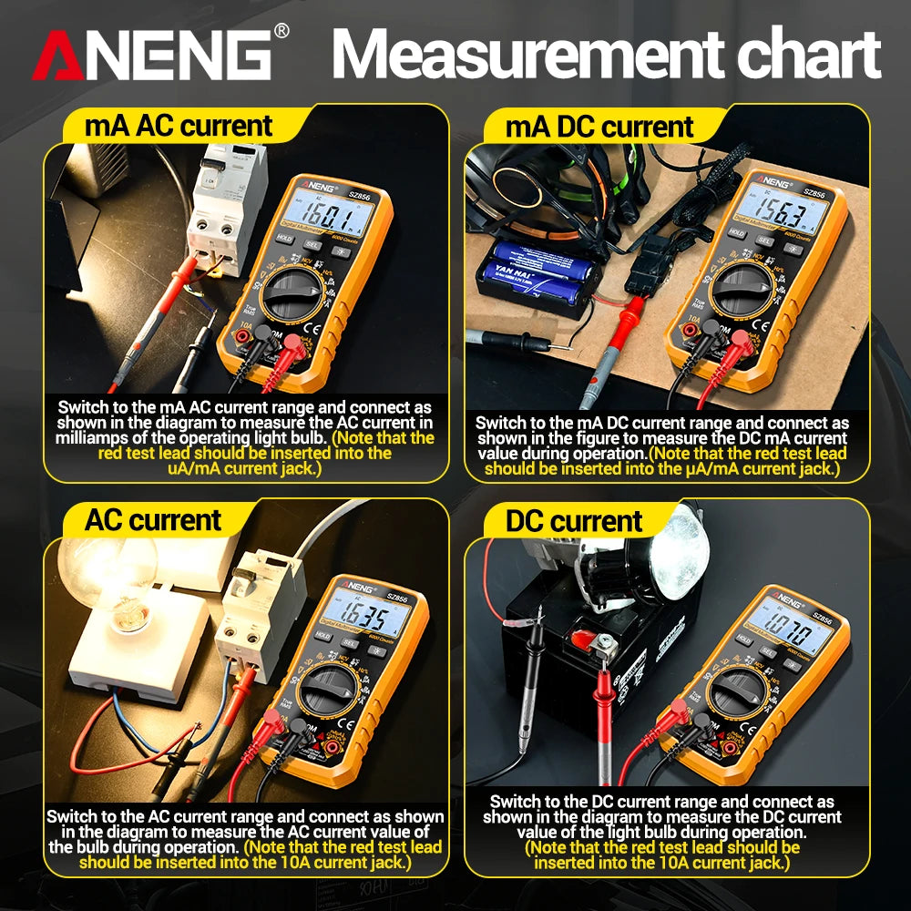 High-precision Multimeters ANENG SZ856 Backlight Display Screen Low