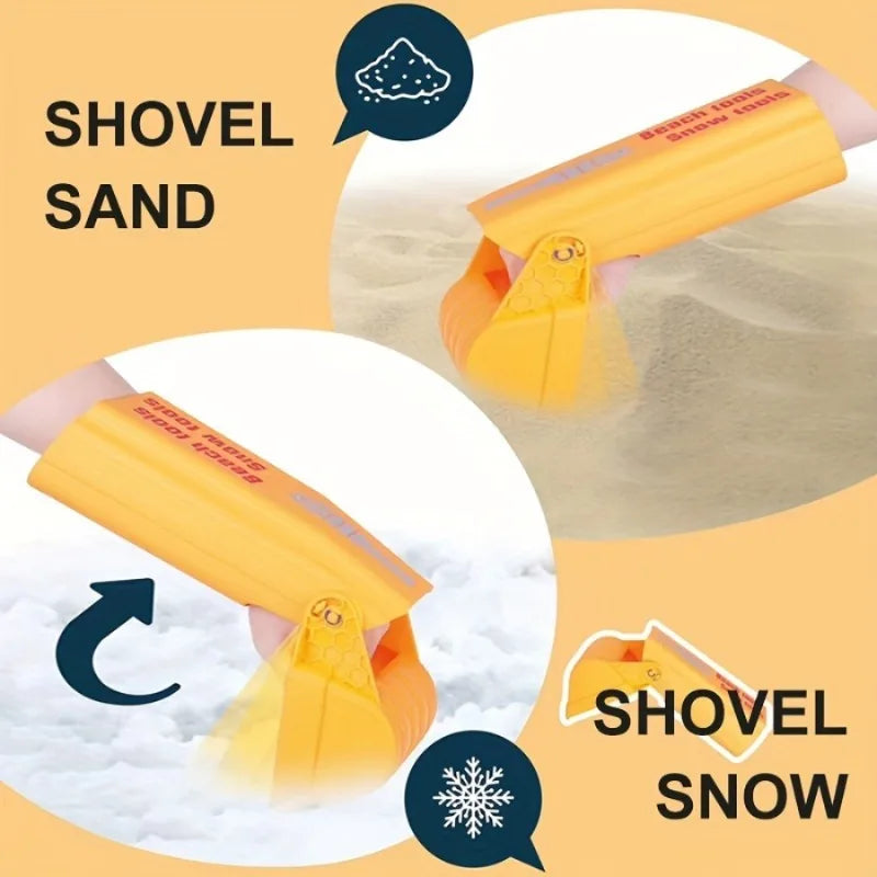Sand Snow Shovel Vibrant Orange Beach Digging Tool Kids Adults