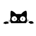 Waterproof Car Window Decals Black White Funny Kitty Scratch Covering Zpaxo Black