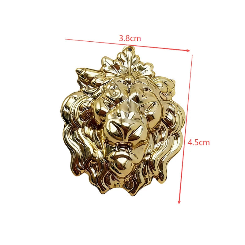 Lion Head Brooch Pin Western Women's Accessory Jackets Dresses Zpaxo 1PCS