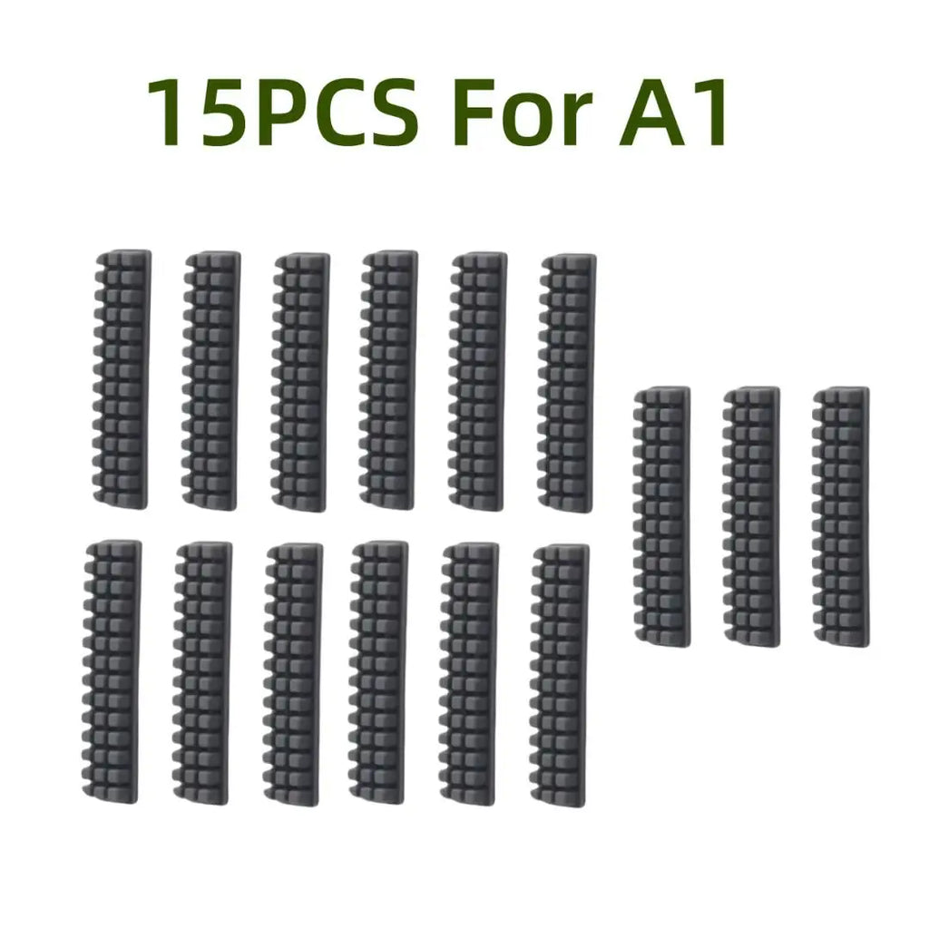 For Bambu Lab A1 Mini Nozzle Wiper Nozzle Brush Silicone Brush Hotbed Mounted For Bambu Lab 3D Printers Lab A1 Mini Accessories Zpaxo 15pcs-for A1