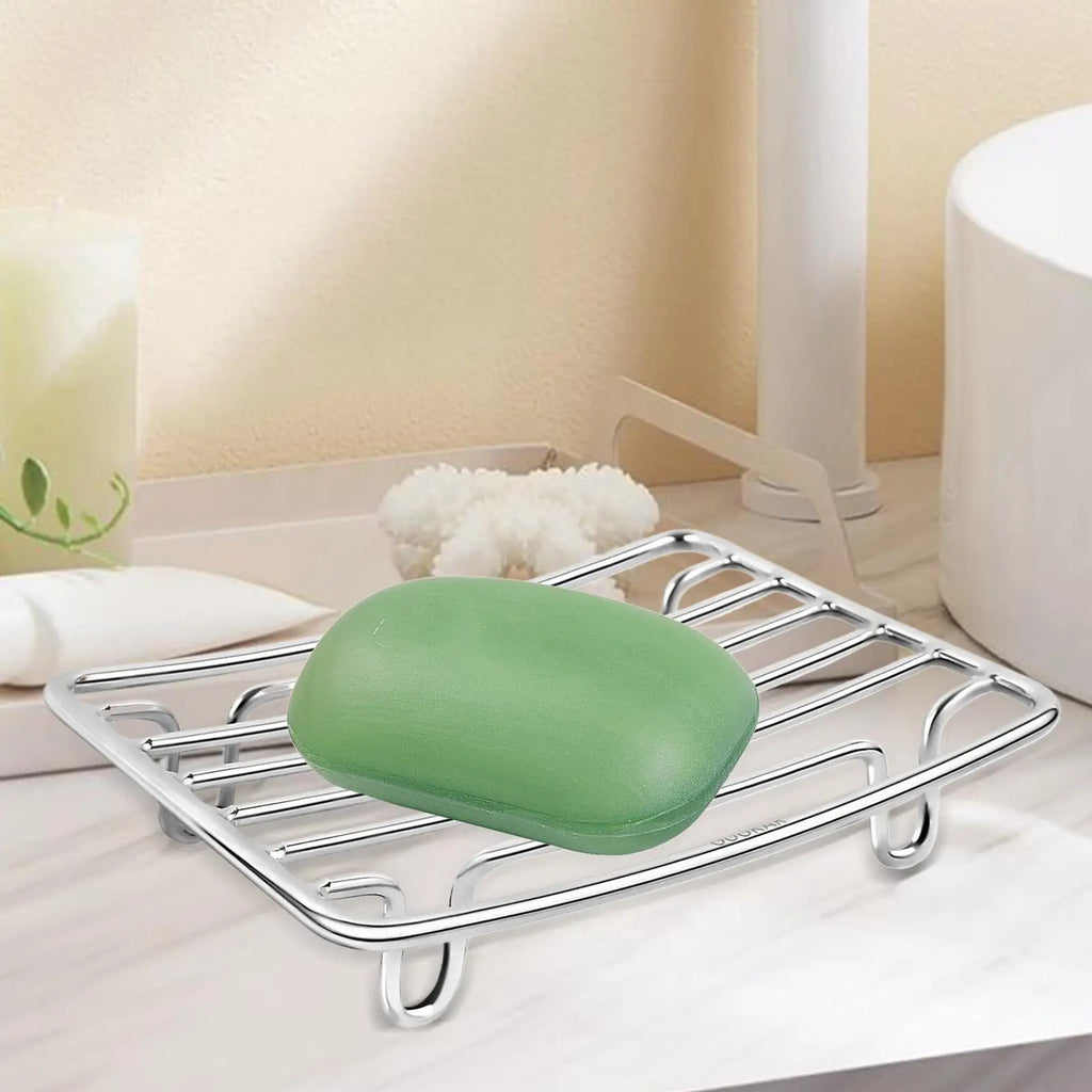 Soap Shower Holder Self-draining Bar Stainless Steel Wire Tray Drain