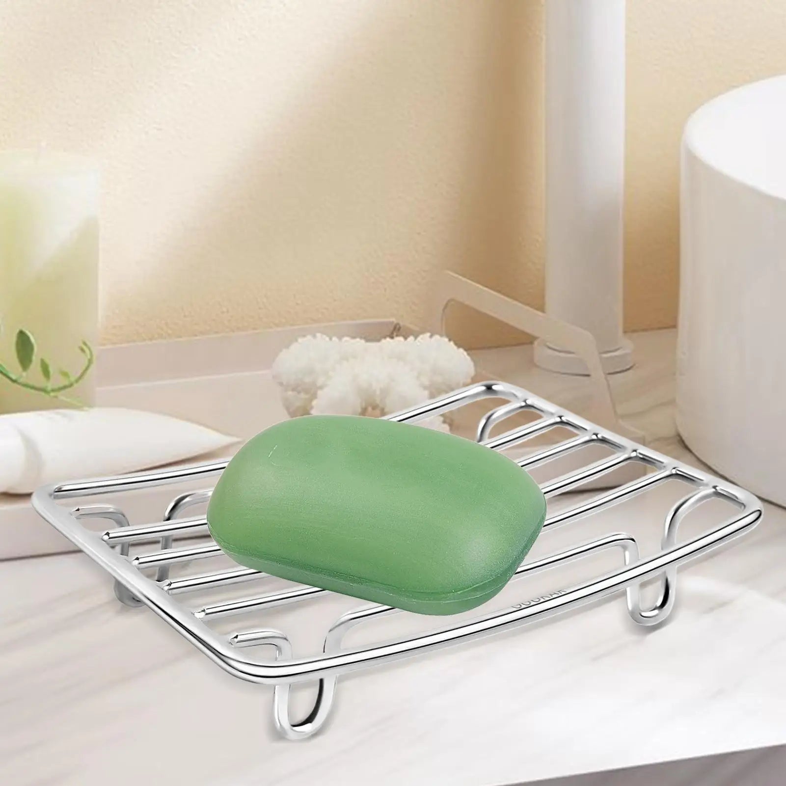 Soap Shower Holder Self-draining Bar Stainless Steel Wire Tray Drain