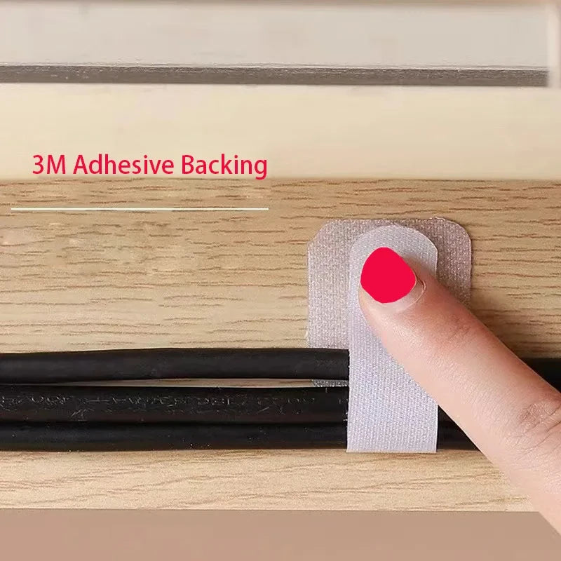 Reusable Cable Ties Self Adhesive Adjustable Cord Straps Wire