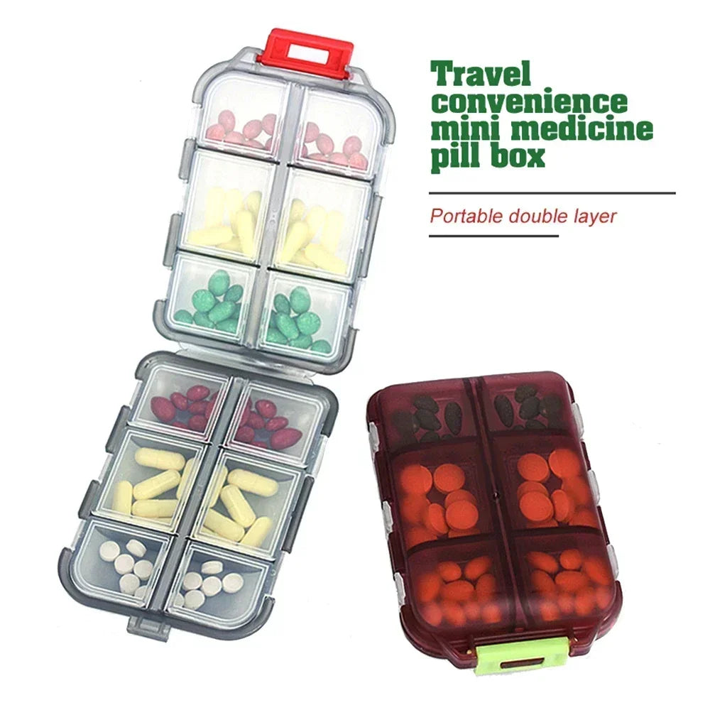 Convenient Travel Pill Organizer Dispenser Portable Pocket Pharmacy