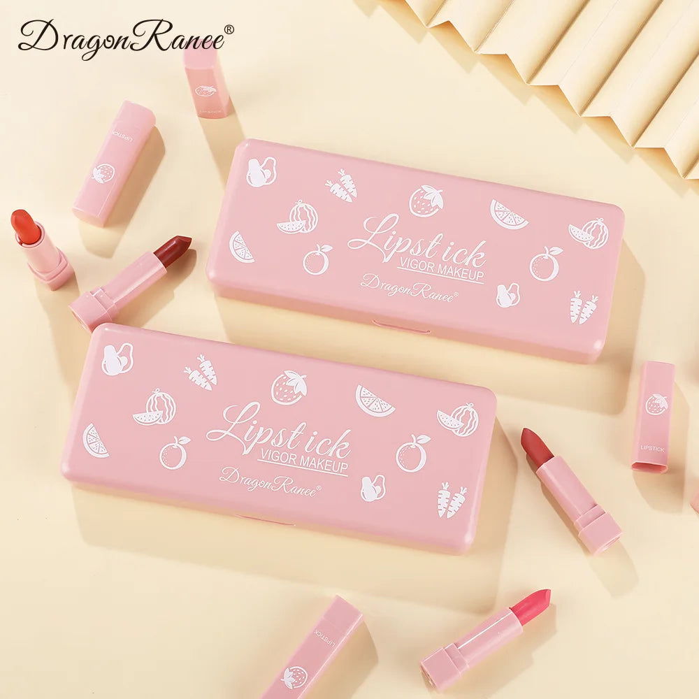 Ten-Piece Lipstick Set, Matte, Long-Lasting, Fade-Resistant Lip Balm, Matte Finish, Brightening, Commuter-Friendly, Nude Color, Gentle and Elegant Lipstick Zpaxo