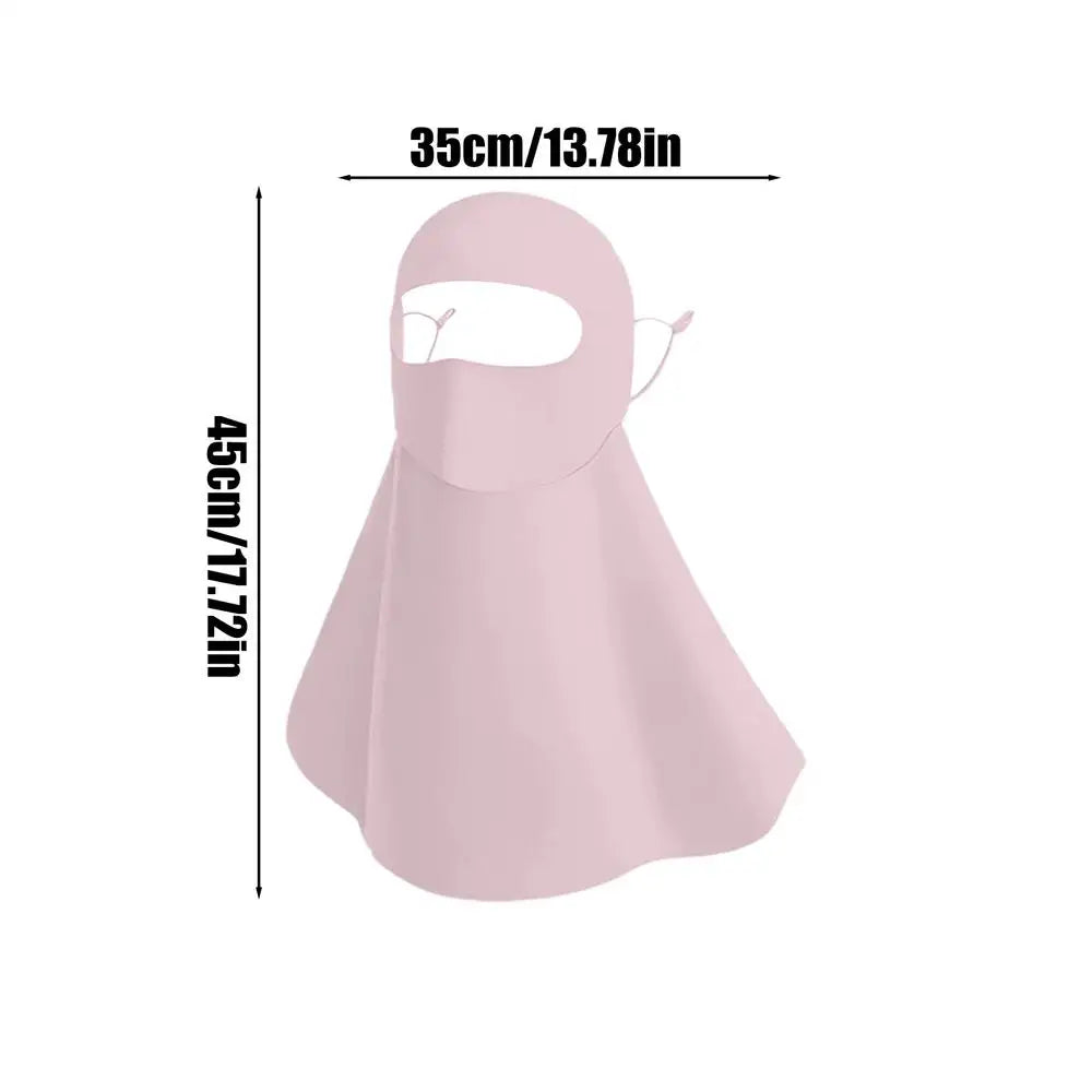 UV Protection Full Face & Neck Mask – Breathable Sun Cover UV Sun Face Mask Zpaxo Pinks
