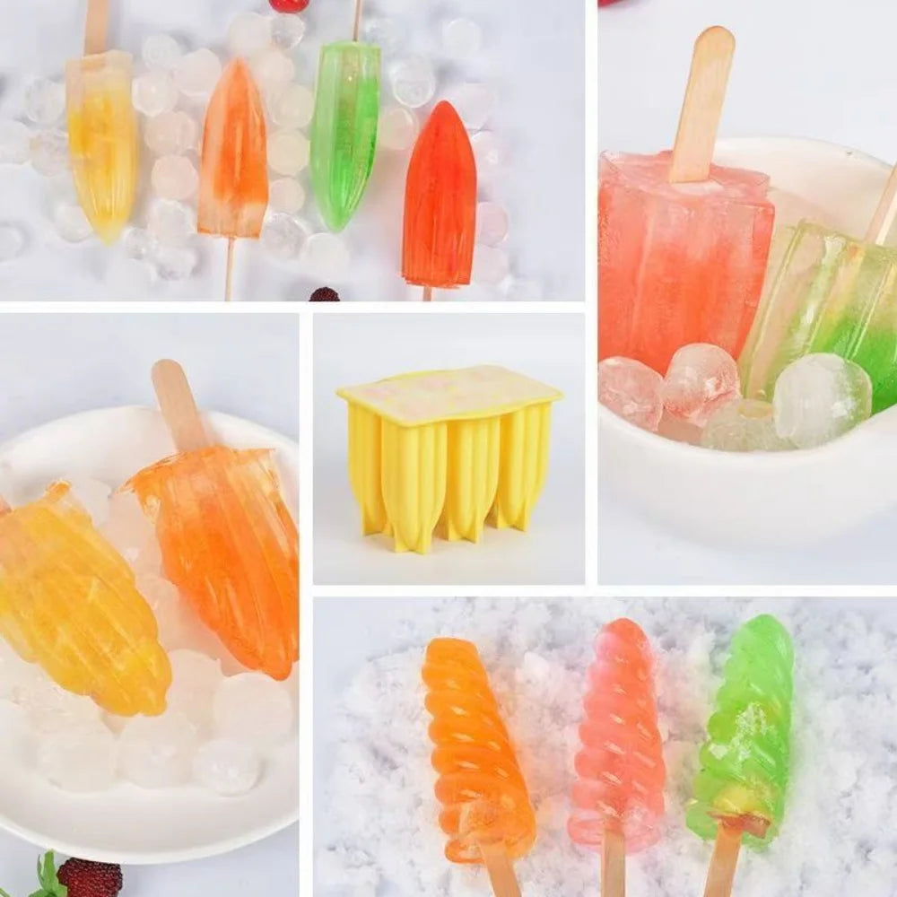 Silicone Ice Cream Mold Make Popsicle Homemade Dessert Freezer Juice Zpaxo