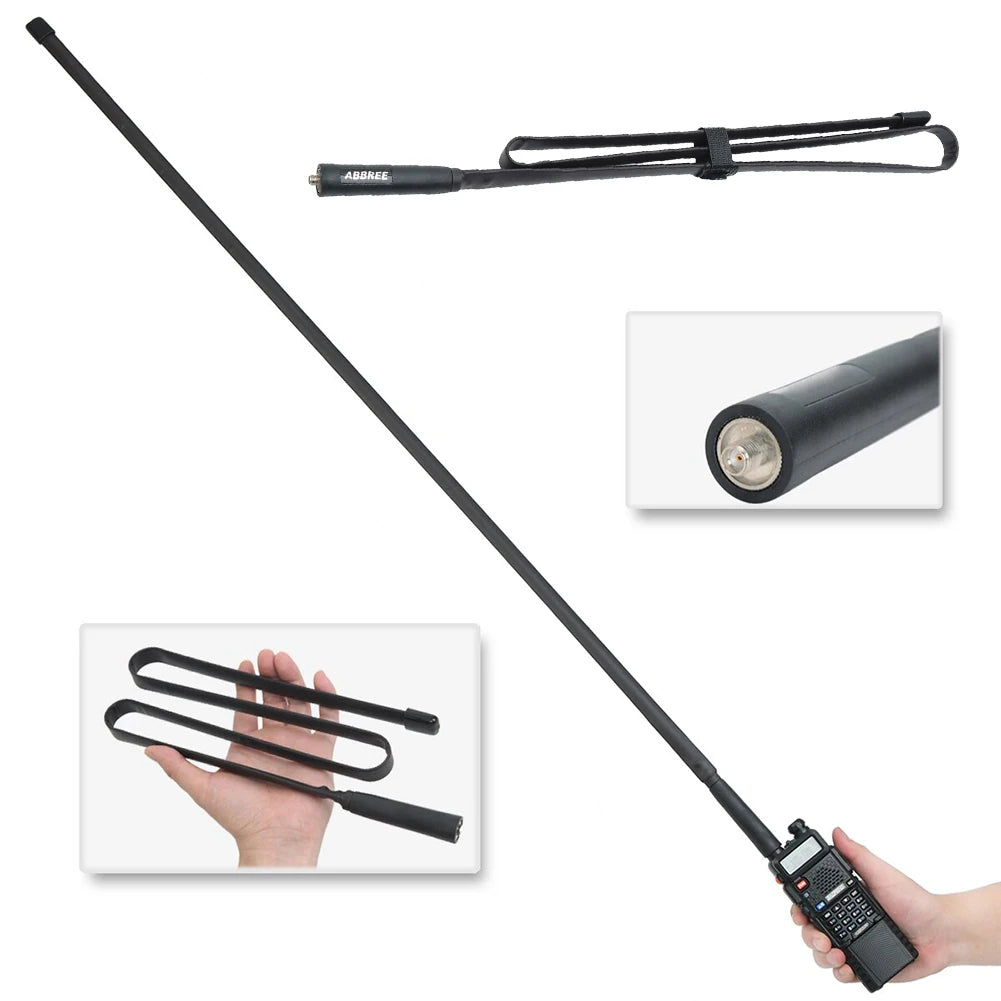Foldable Ham Radio Antenna SMA Female Two-Way Radio Antenna 144/430Mhz for Baofeng UV 5R UV82 BF 888S Quansheng Radio Zpaxo China Mainland