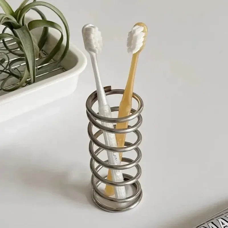 Stainless Steel Toothbrush Holder & Bathroom Storage Rack Toothbrush Holder Zpaxo
